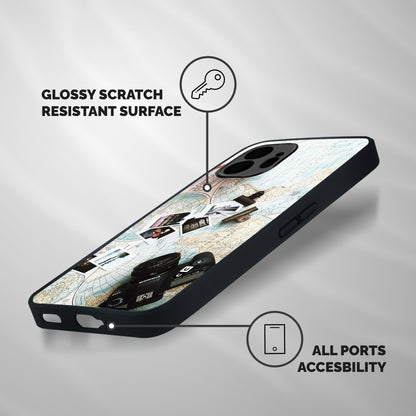 Post Stamps Travel Shockproof Hybrid Protection (Metal + TPU) Back Case Cover