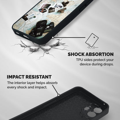 Post Stamps Travel Shockproof Hybrid Protection (Metal + TPU) Back Case Cover