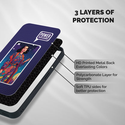 Power With Elegance Shockproof Hybrid Protection (Metal + TPU) Back Case Cover