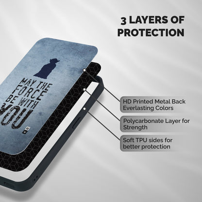 Power With You Shockproof Hybrid Protection (Metal + TPU) Back Case Cover