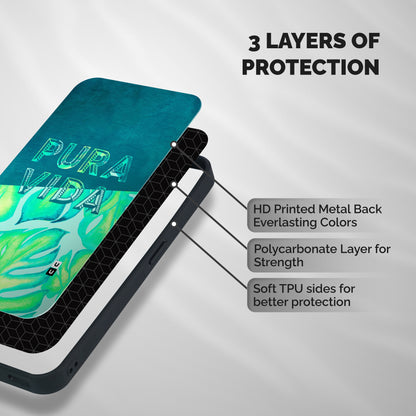 Pre Vida Shockproof Hybrid Protection (Metal + TPU) Back Case Cover