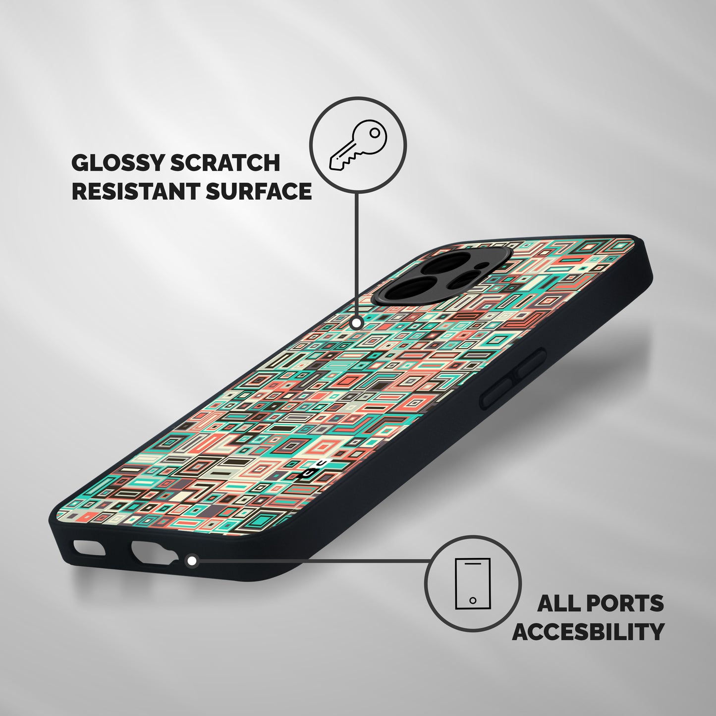 Pretty Boxes Design Shockproof Hybrid Protection (Metal + TPU) Back Case Cover