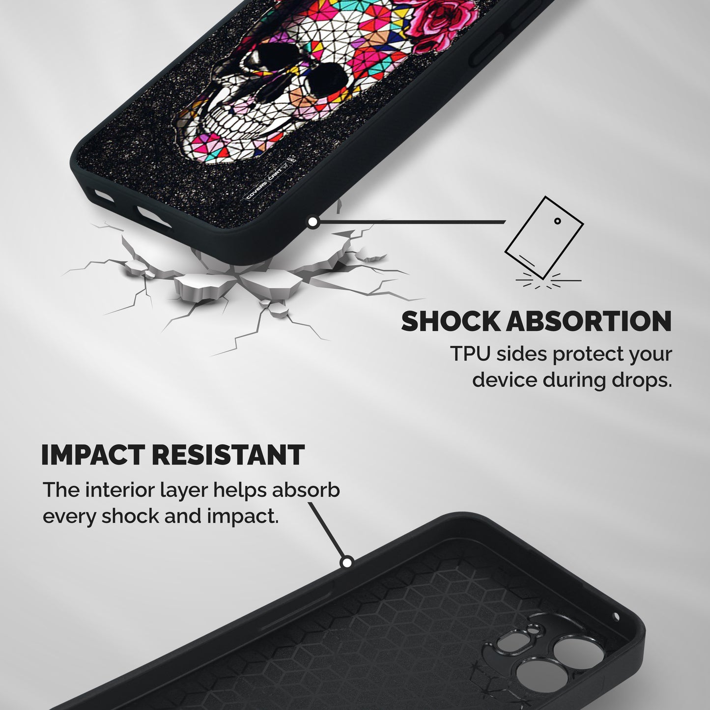 Pretty Dead Face Shockproof Hybrid Protection (Metal + TPU) Back Case Cover