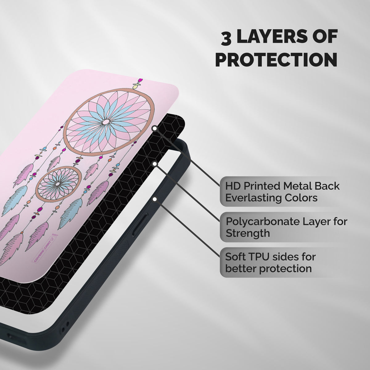 Pretty Dream Catcher Shockproof Hybrid Protection (Metal + TPU) Back Case Cover