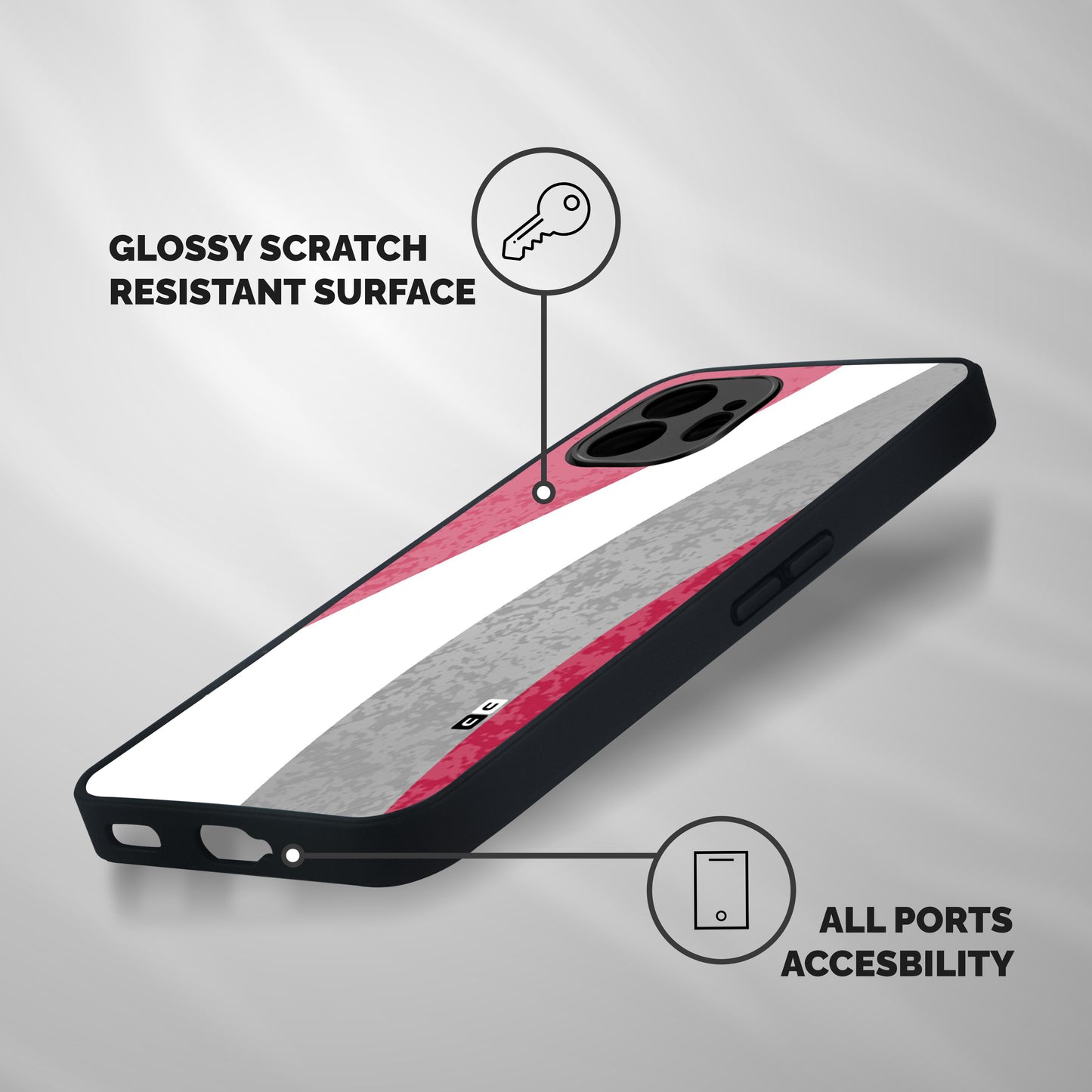 Pretty Flow Design Shockproof Hybrid Protection (Metal + TPU) Back Case Cover