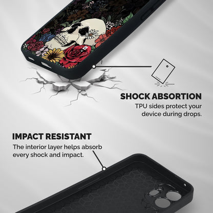 Pretty Skull Shockproof Hybrid Protection (Metal + TPU) Back Case Cover