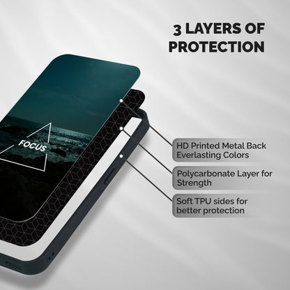Prime Focus Shockproof Hybrid Protection (Metal + TPU) Back Case Cover