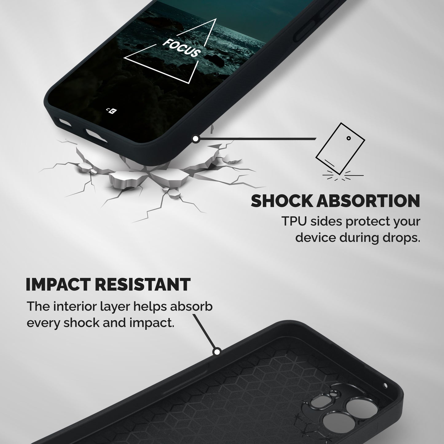 Prime Focus Shockproof Hybrid Protection (Metal + TPU) Back Case Cover