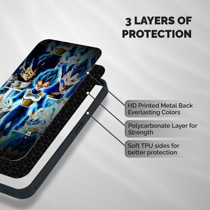 Prince Vegeta Shockproof Hybrid Protection (Metal + TPU) Back Case Cover