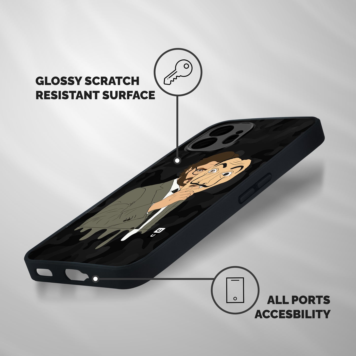 Professor Art Camouflage Shockproof Hybrid Protection (Metal + TPU) Back Case Cover