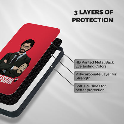 Professor Art Illustration Shockproof Hybrid Protection (Metal + TPU) Back Case Cover