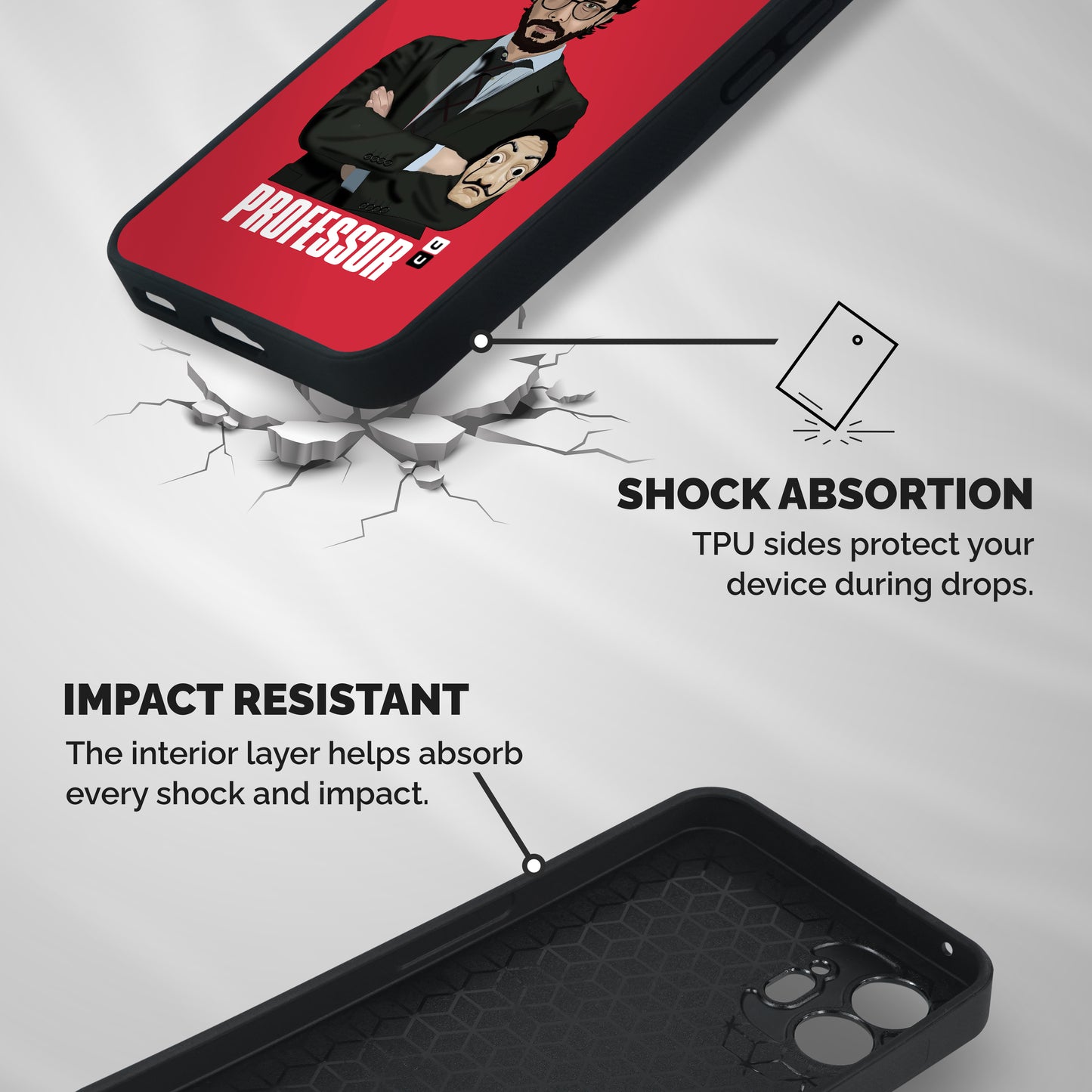 Professor Art Illustration Shockproof Hybrid Protection (Metal + TPU) Back Case Cover