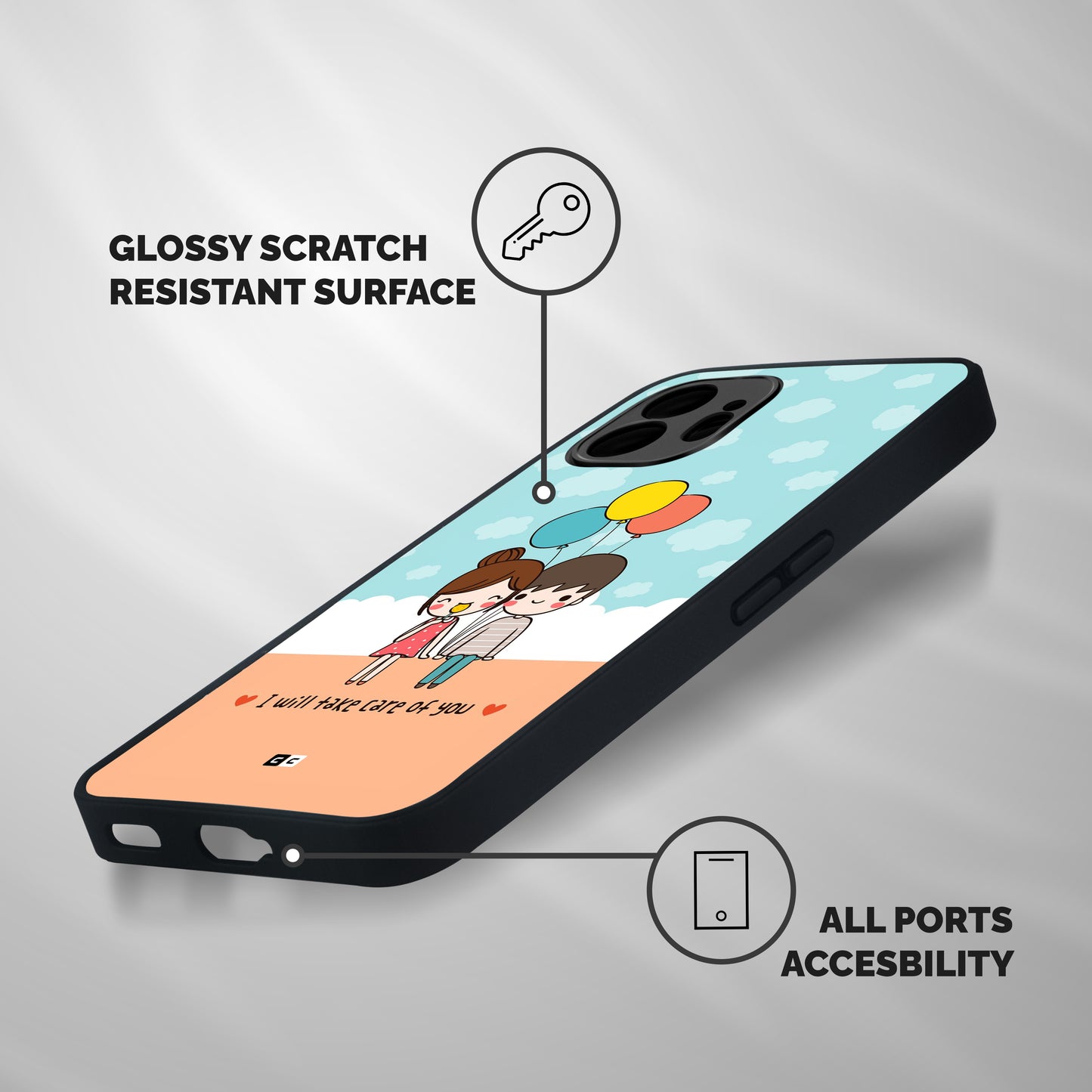 Promise To Care Shockproof Hybrid Protection (Metal + TPU) Back Case Cover