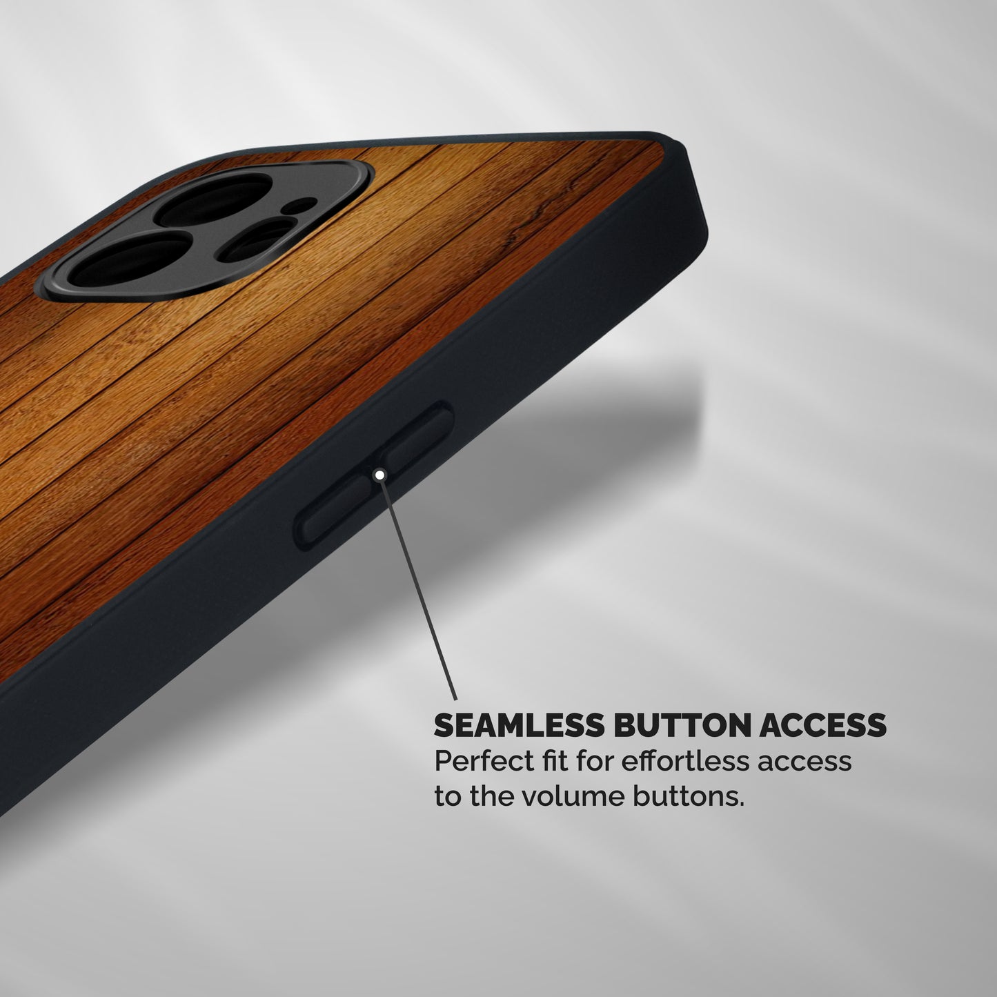 Proper Brown Wood Shockproof Hybrid Protection (Metal + TPU) Back Case Cover