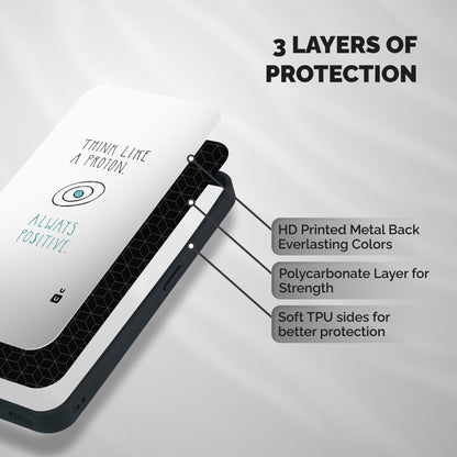Proton Positive Shockproof Hybrid Protection (Metal + TPU) Back Case Cover