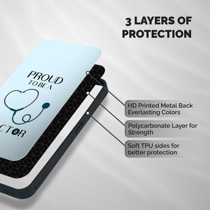 Proud 2B Doctor Shockproof Hybrid Protection (Metal + TPU) Back Case Cover