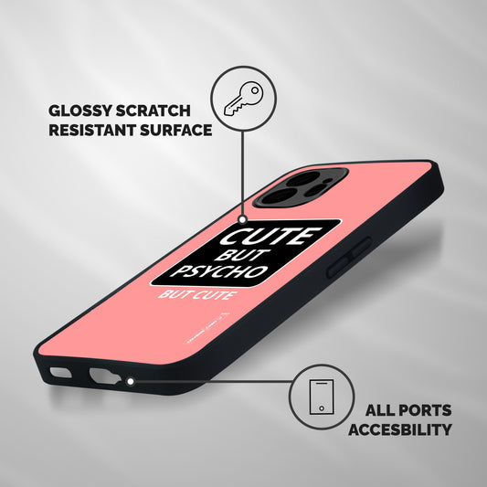 Psycho But Cute Shockproof Hybrid Protection (Metal + TPU) Back Case Cover