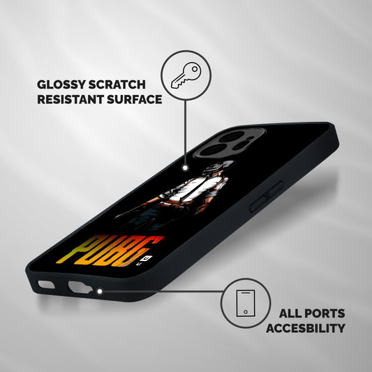 PUBG Game Art Shockproof Hybrid Protection (Metal + TPU) Back Case Cover