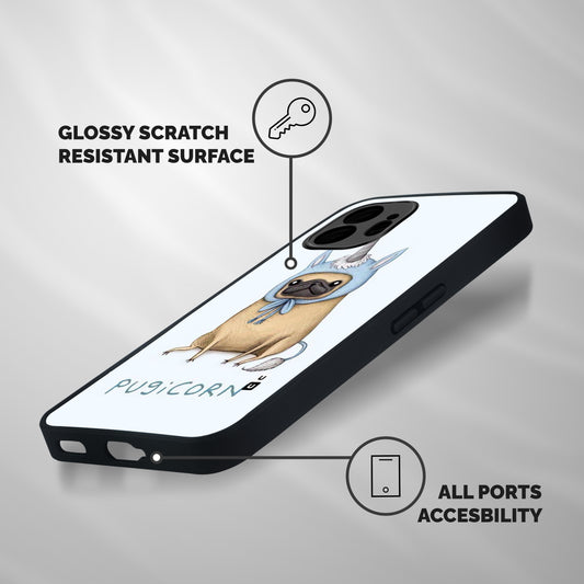 Pugicorn Shockproof Hybrid Protection (Metal + TPU) Back Case Cover