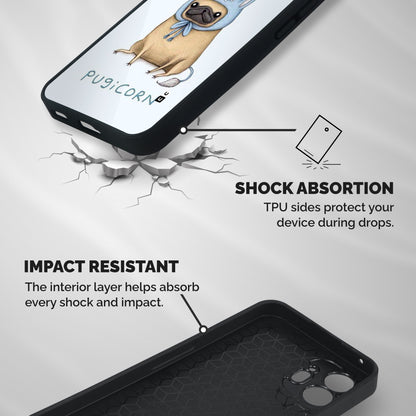 Pugicorn Shockproof Hybrid Protection (Metal + TPU) Back Case Cover