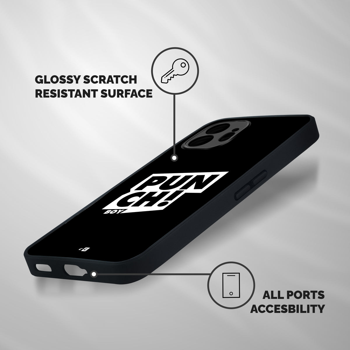 Punch Boy Shockproof Hybrid Protection (Metal + TPU) Back Case Cover