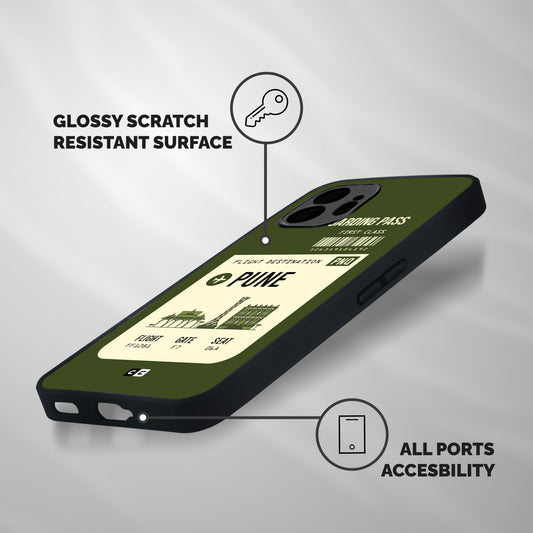 Pune Boarding Pass Shockproof Hybrid Protection (Metal + TPU) Back Case Cover