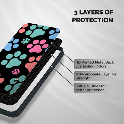 Puppy Paws Shockproof Hybrid Protection (Metal + TPU) Back Case Cover
