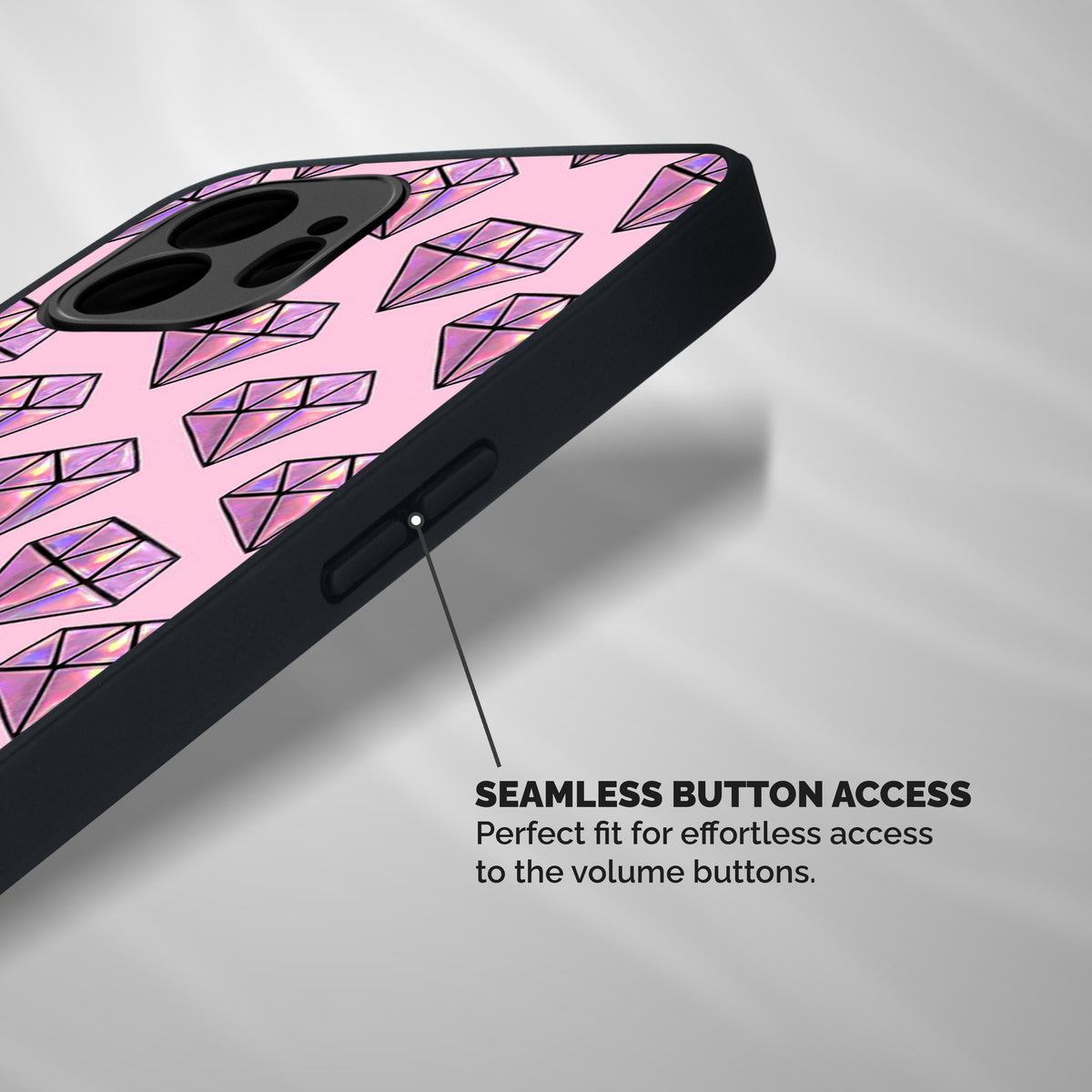 Purple Diamond Designs Shockproof Hybrid Protection (Metal + TPU) Back Case Cover
