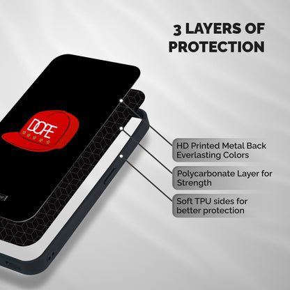 RAA Dope Shockproof Hybrid Protection (Metal + TPU) Back Case Cover