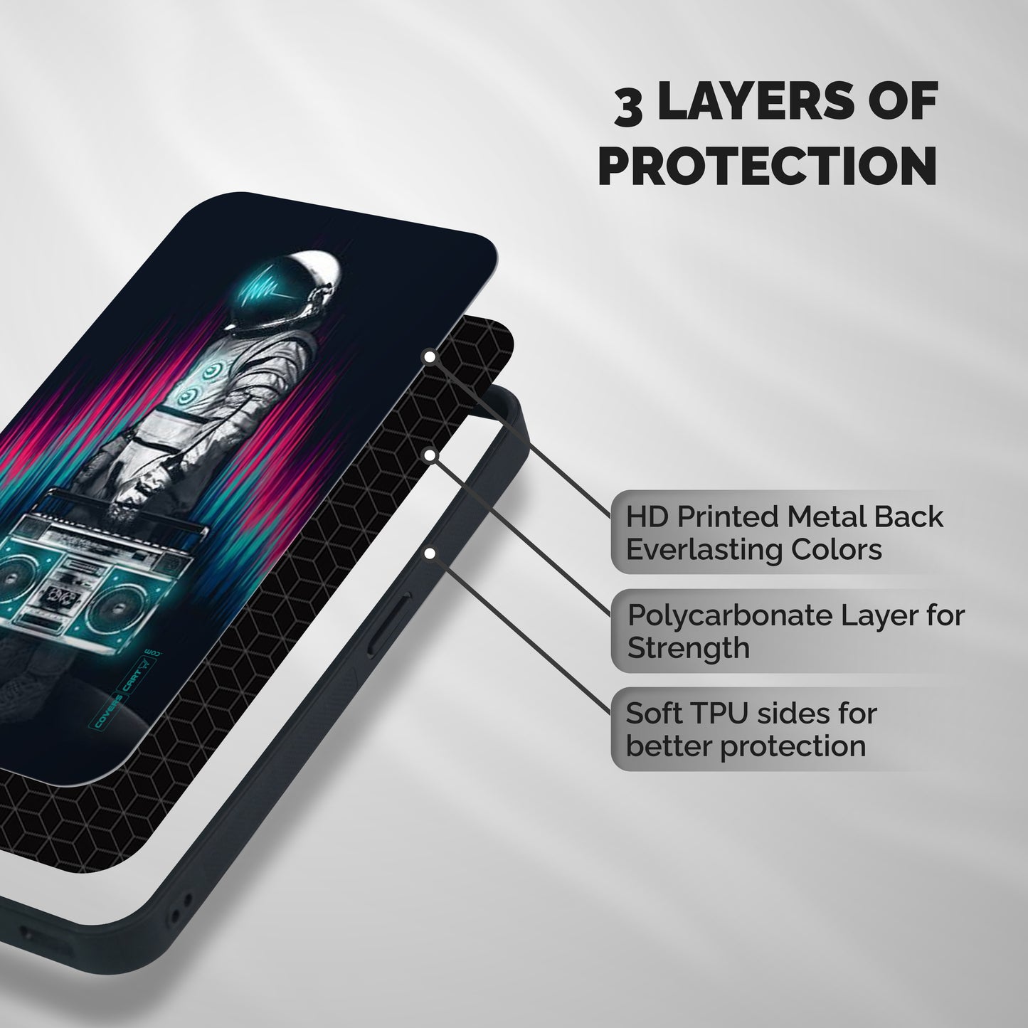 Radio Man Shockproof Hybrid Protection (Metal + TPU) Back Case Cover