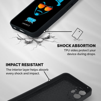 Raftaar Black and Blue Shockproof Hybrid Protection (Metal + TPU) Back Case Cover