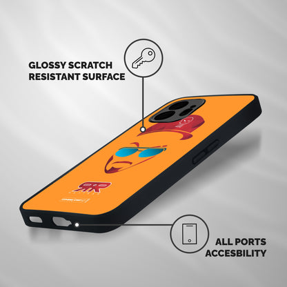 Raftaar Orange Shockproof Hybrid Protection (Metal + TPU) Back Case Cover