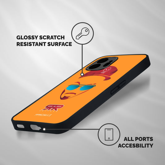 Raftaar Orange Shockproof Hybrid Protection (Metal + TPU) Back Case Cover