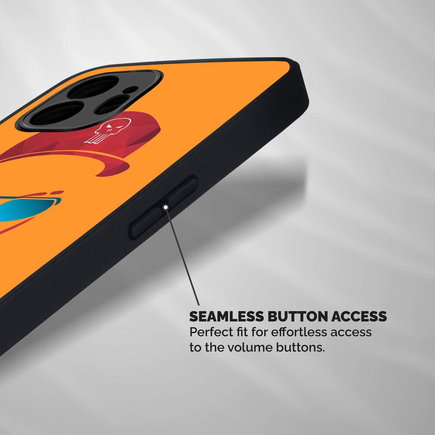 Raftaar Orange Shockproof Hybrid Protection (Metal + TPU) Back Case Cover