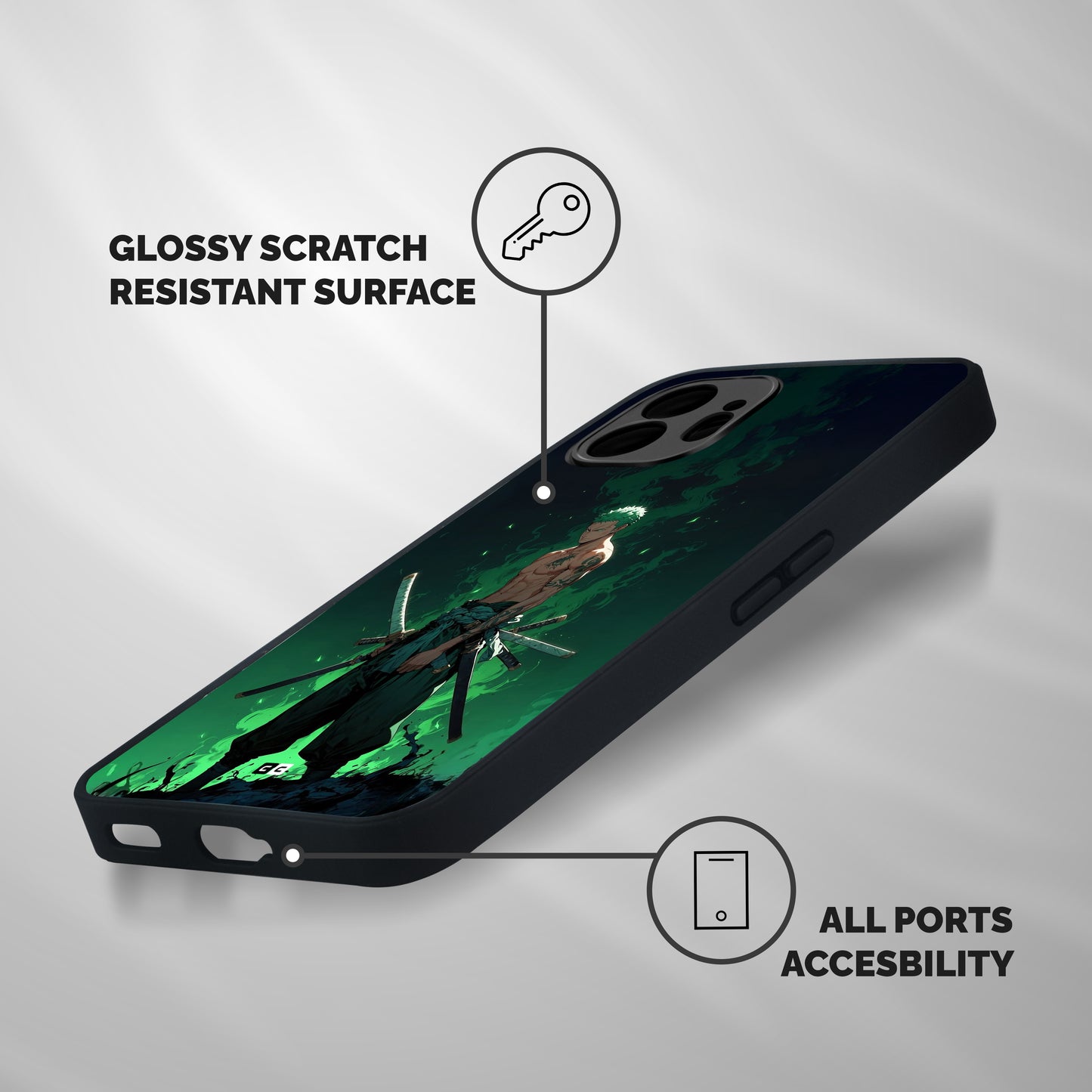 Raging Zoro Shockproof Hybrid Protection (Metal + TPU) Back Case Cover