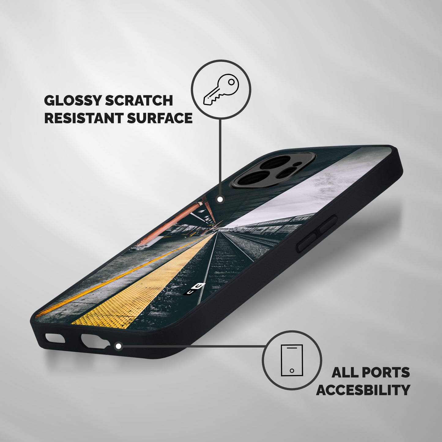 Railway Track Shockproof Hybrid Protection (Metal + TPU) Back Case Cover