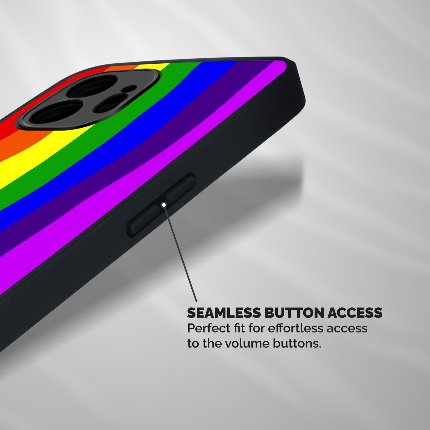 Rainbow Curves Shockproof Hybrid Protection (Metal + TPU) Back Case Cover
