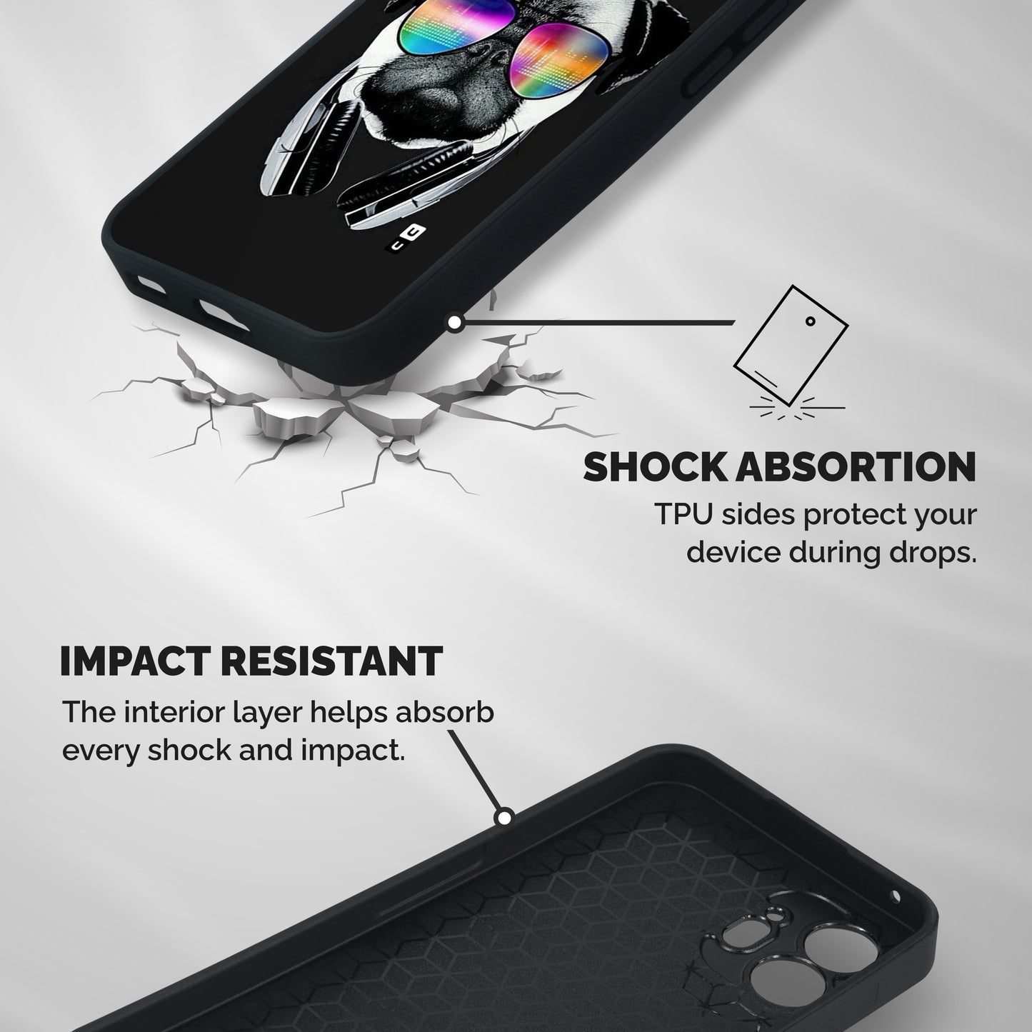 Rainbow Dog Swag Shockproof Hybrid Protection (Metal + TPU) Back Case Cover