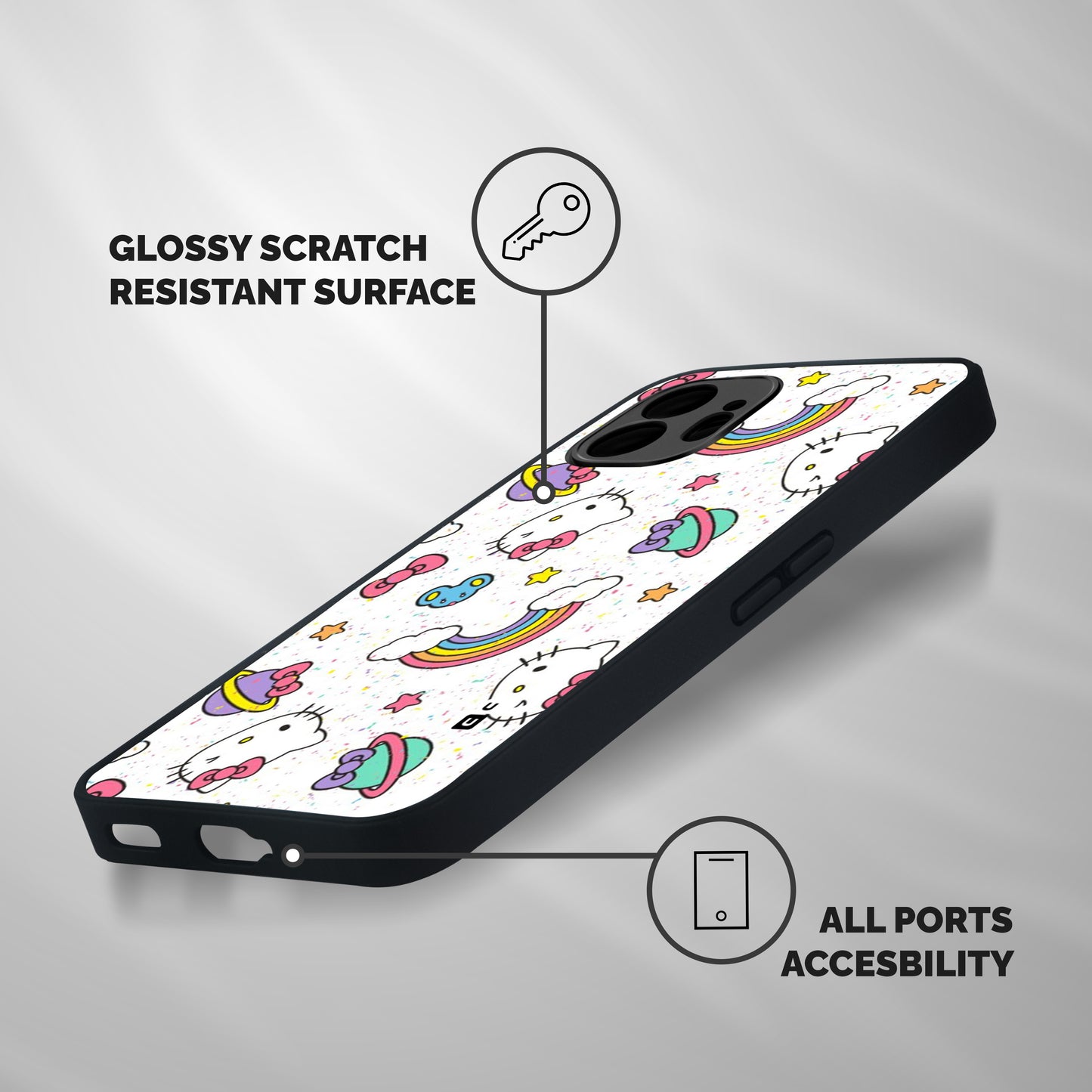 Rainbow Kit Tee Shockproof Hybrid Protection (Metal + TPU) Back Case Cover