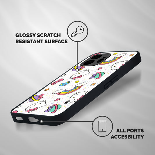 Rainbow Kit Tee Shockproof Hybrid Protection (Metal + TPU) Back Case Cover