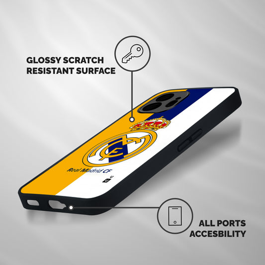 Real Madrid Shockproof Hybrid Protection (Metal + TPU) Back Case Cover