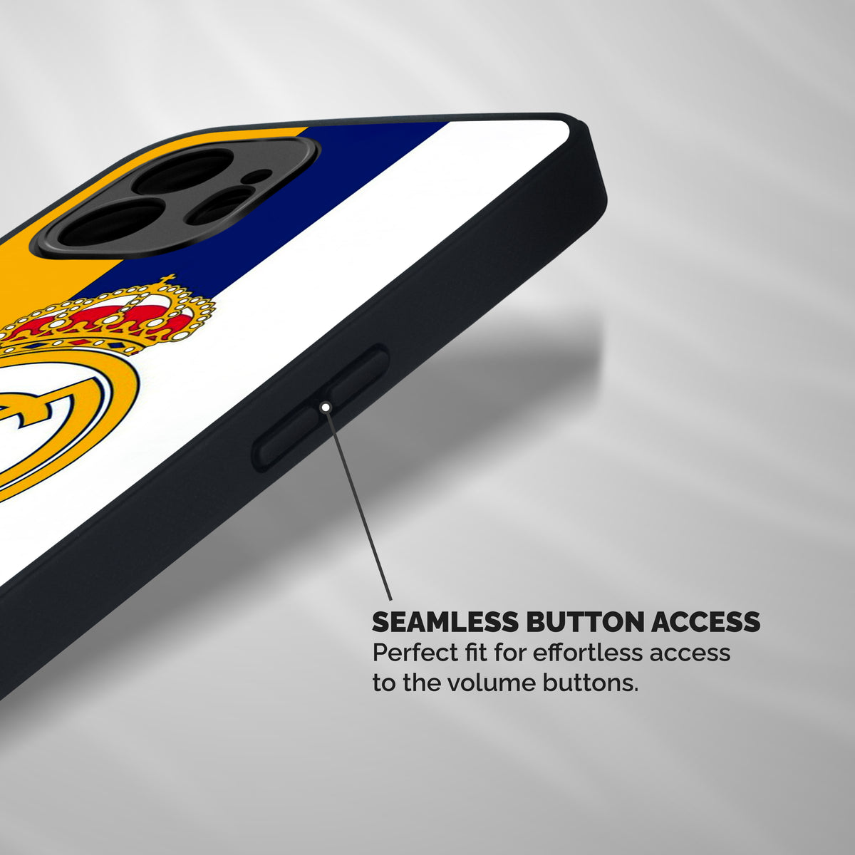 Real Madrid Shockproof Hybrid Protection (Metal + TPU) Back Case Cover