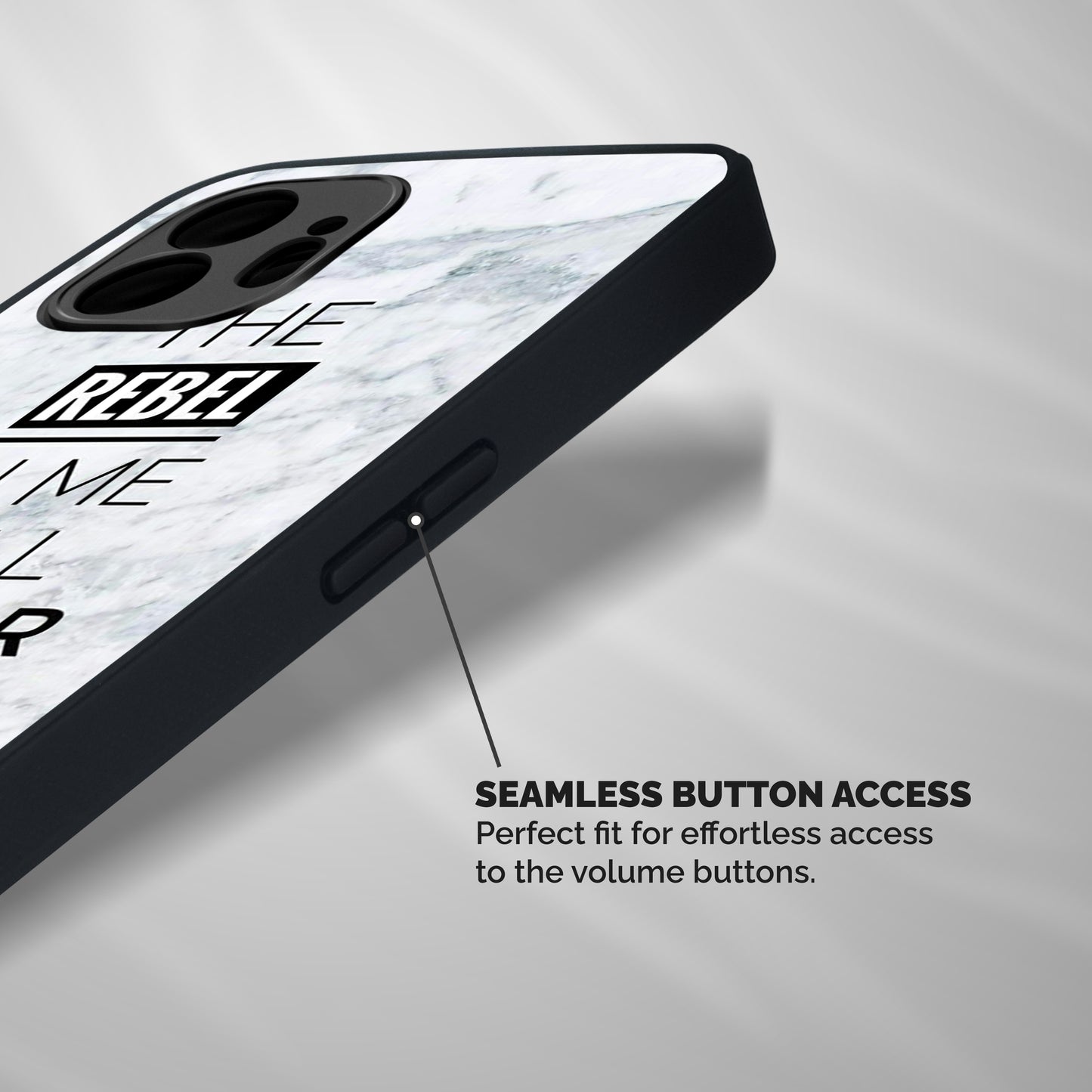 Rebel Will Not Die Shockproof Hybrid Protection (Metal + TPU) Back Case Cover