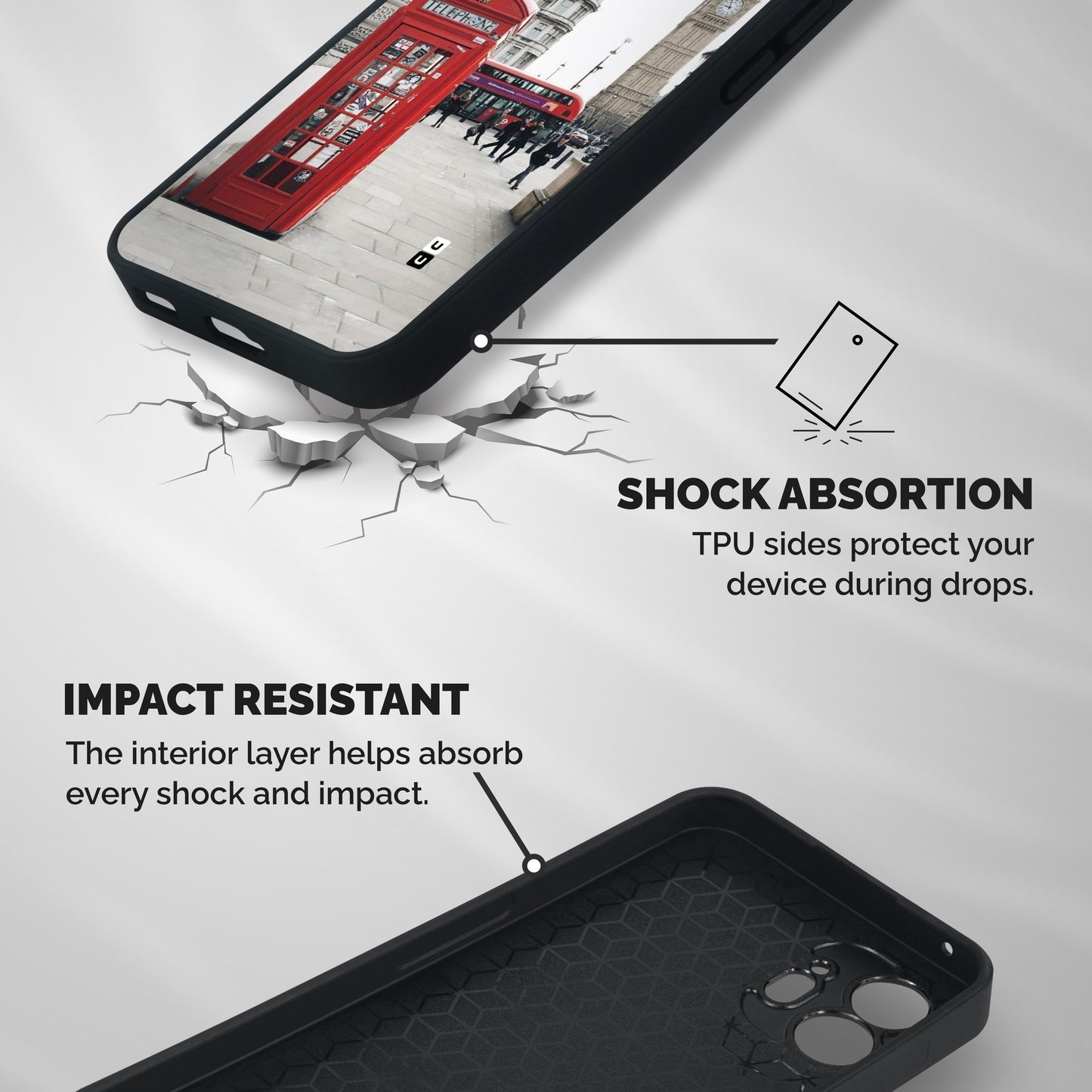 Red City Shockproof Hybrid Protection (Metal + TPU) Back Case Cover