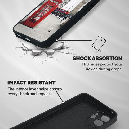 Red City Shockproof Hybrid Protection (Metal + TPU) Back Case Cover