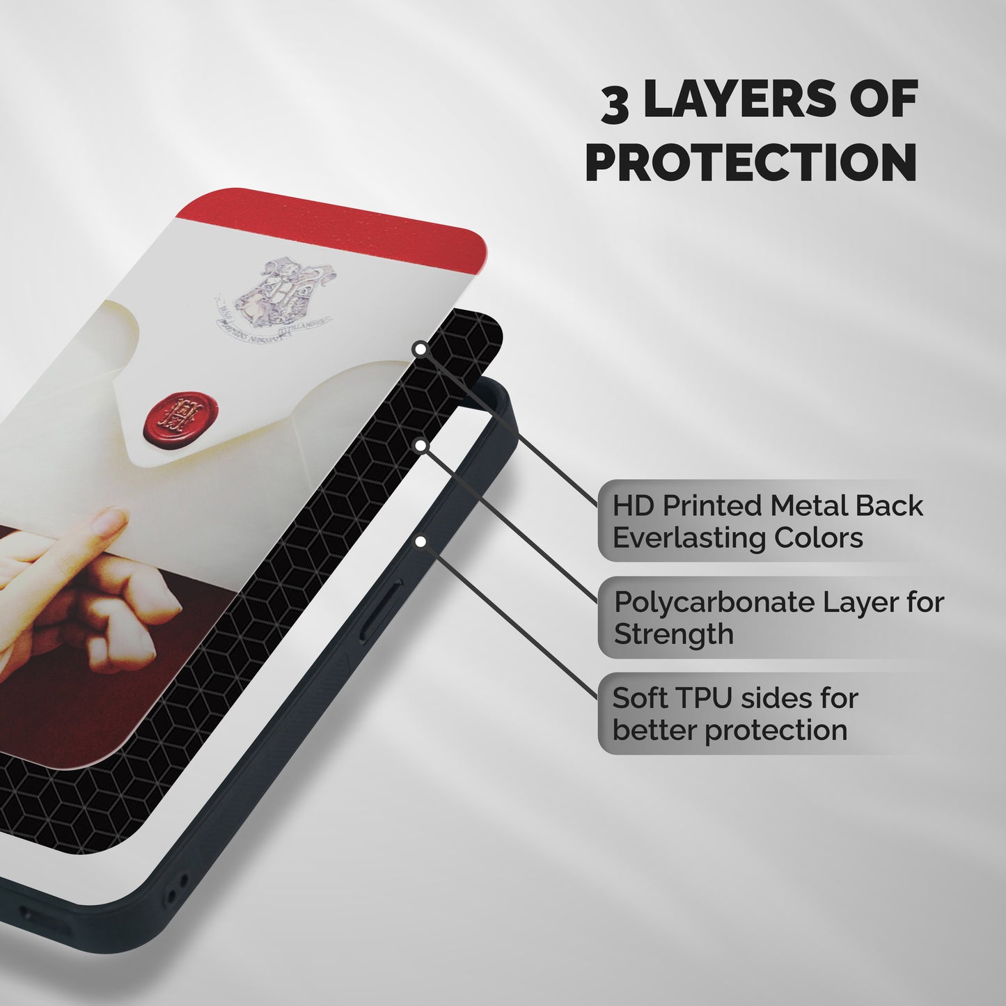 Red Envelope Shockproof Hybrid Protection (Metal + TPU) Back Case Cover