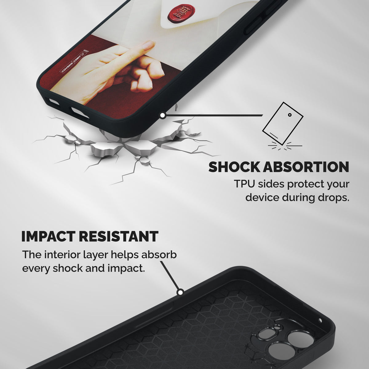 Red Envelope Shockproof Hybrid Protection (Metal + TPU) Back Case Cover