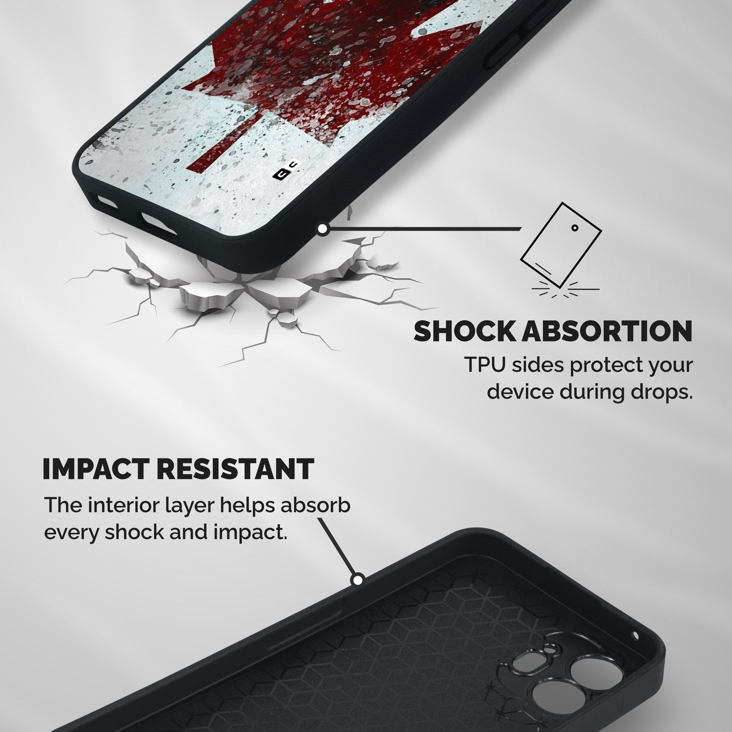 Red Maple Snow Shockproof Hybrid Protection (Metal + TPU) Back Case Cover