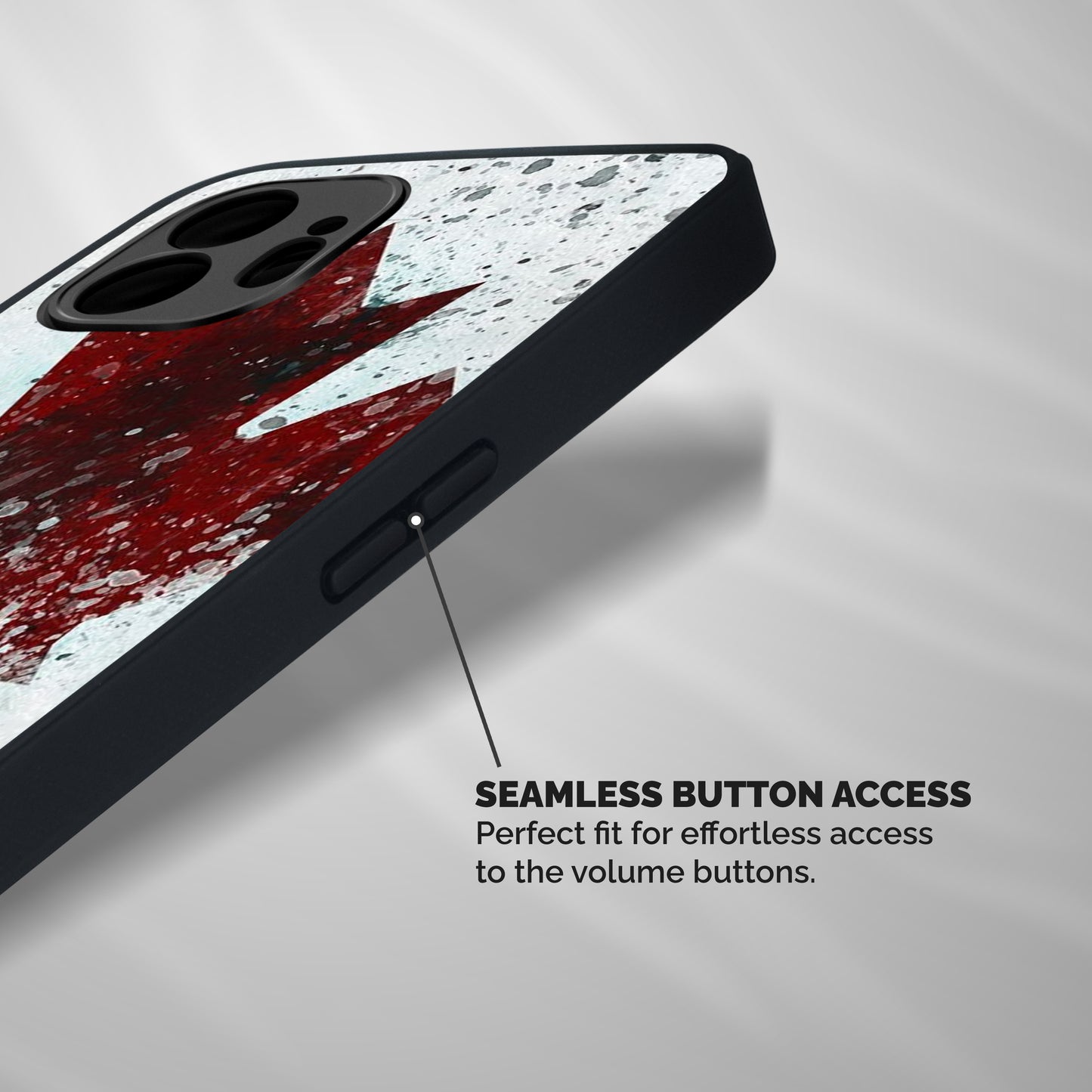 Red Maple Snow Shockproof Hybrid Protection (Metal + TPU) Back Case Cover