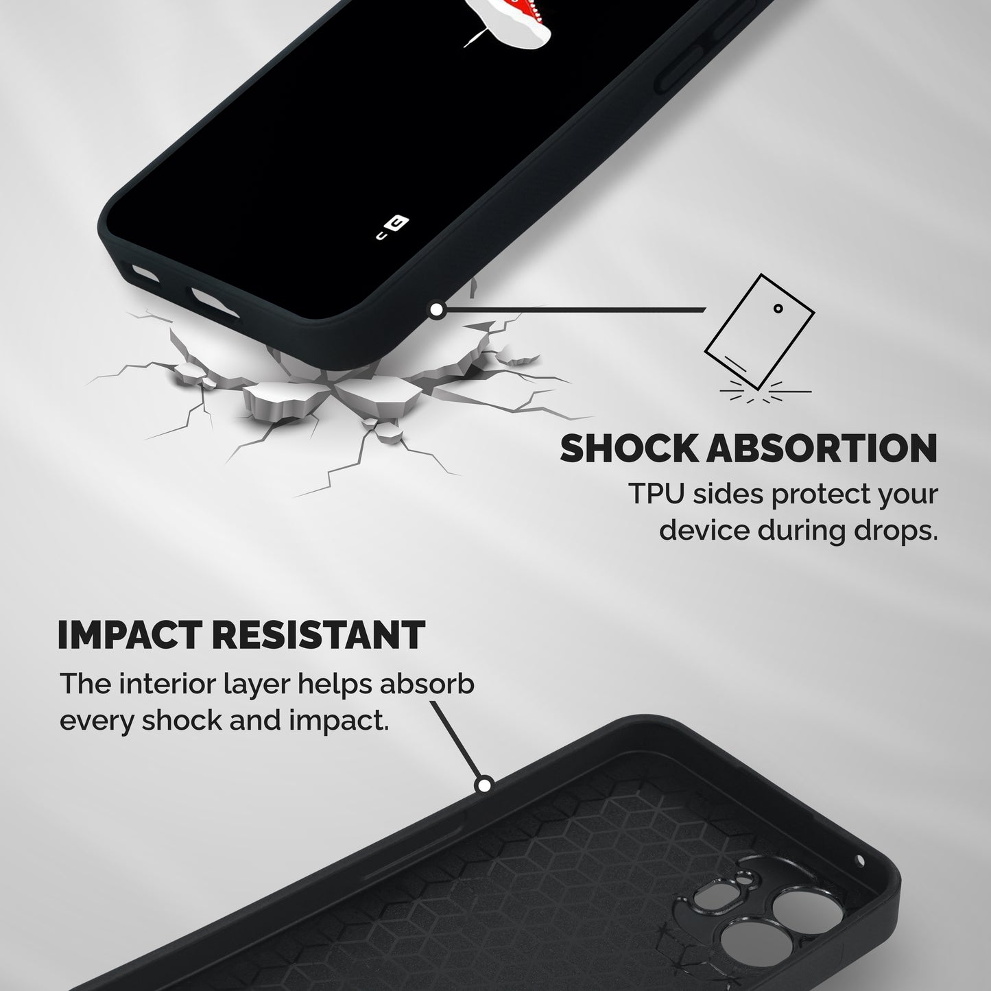 Red Shoe Hanging Shockproof Hybrid Protection (Metal + TPU) Back Case Cover